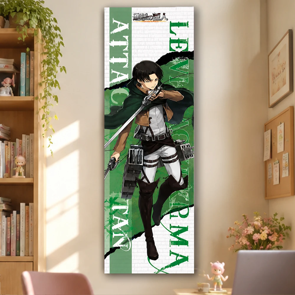 A-Attack O-On Titan Levi Ackerman Vertical Long Tapestry Anime Wall Hanging
