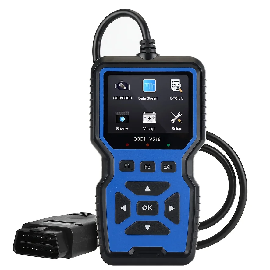 Professioneel OBD2-diagnosetool voor reparatie van zware voertuigen - Codelezer/Resetter, ondersteunt realtime gegevensstroom, geen batterij nodig, compatibel met voertuigen vanaf 1996 (OBDII/EOBD,