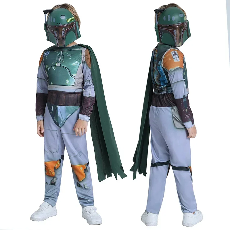 

The Mandalorian Cosplay Costume Kids Mandalorian Din Djarin Costumes Uniform Cloak Mask Suit Halloween Clothes for Child