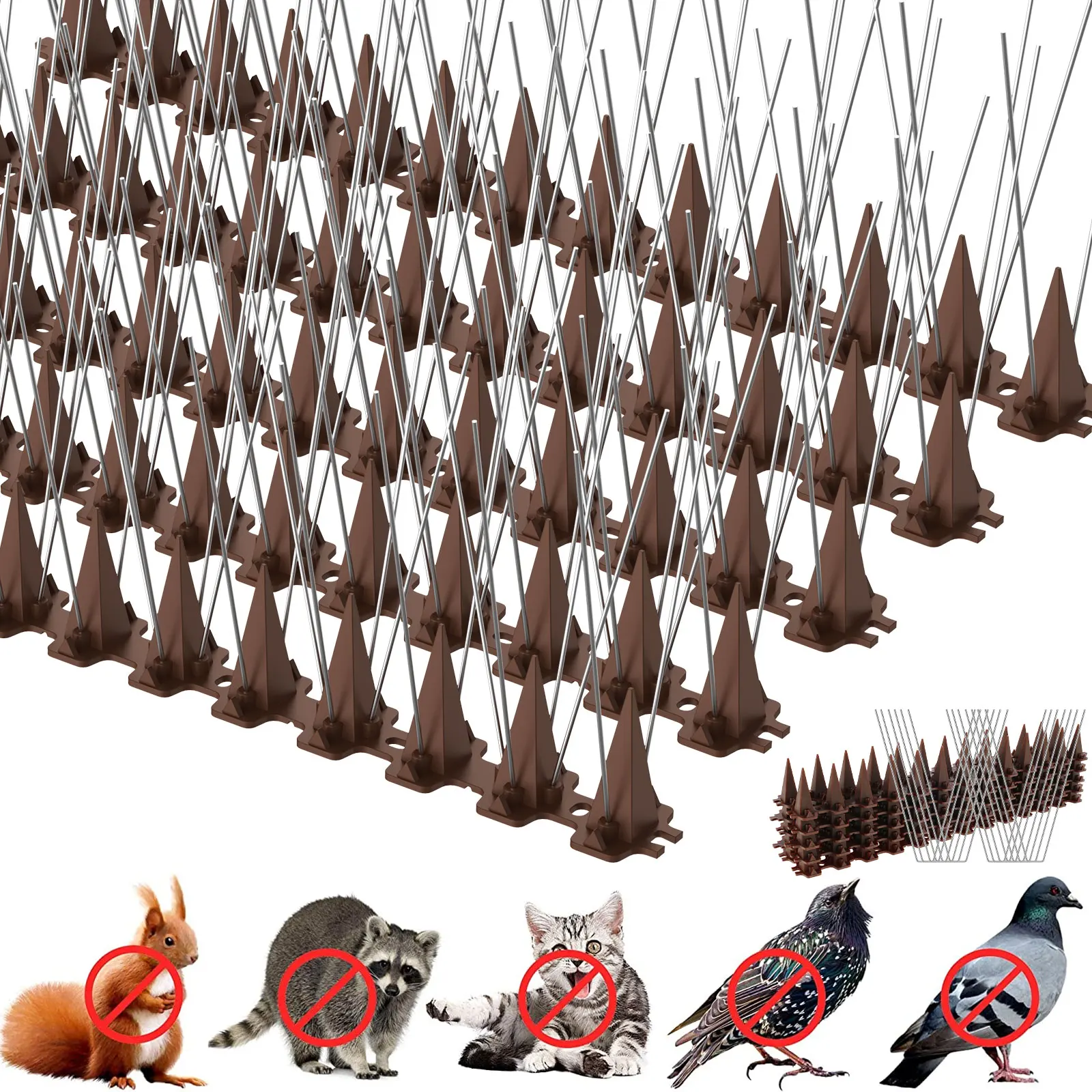 10Pcs Bird Spikes Stainless Steel Bird Repellent Device Reusable Bird Repellent Spikes Humanized Bird Repellent Fence Easy to