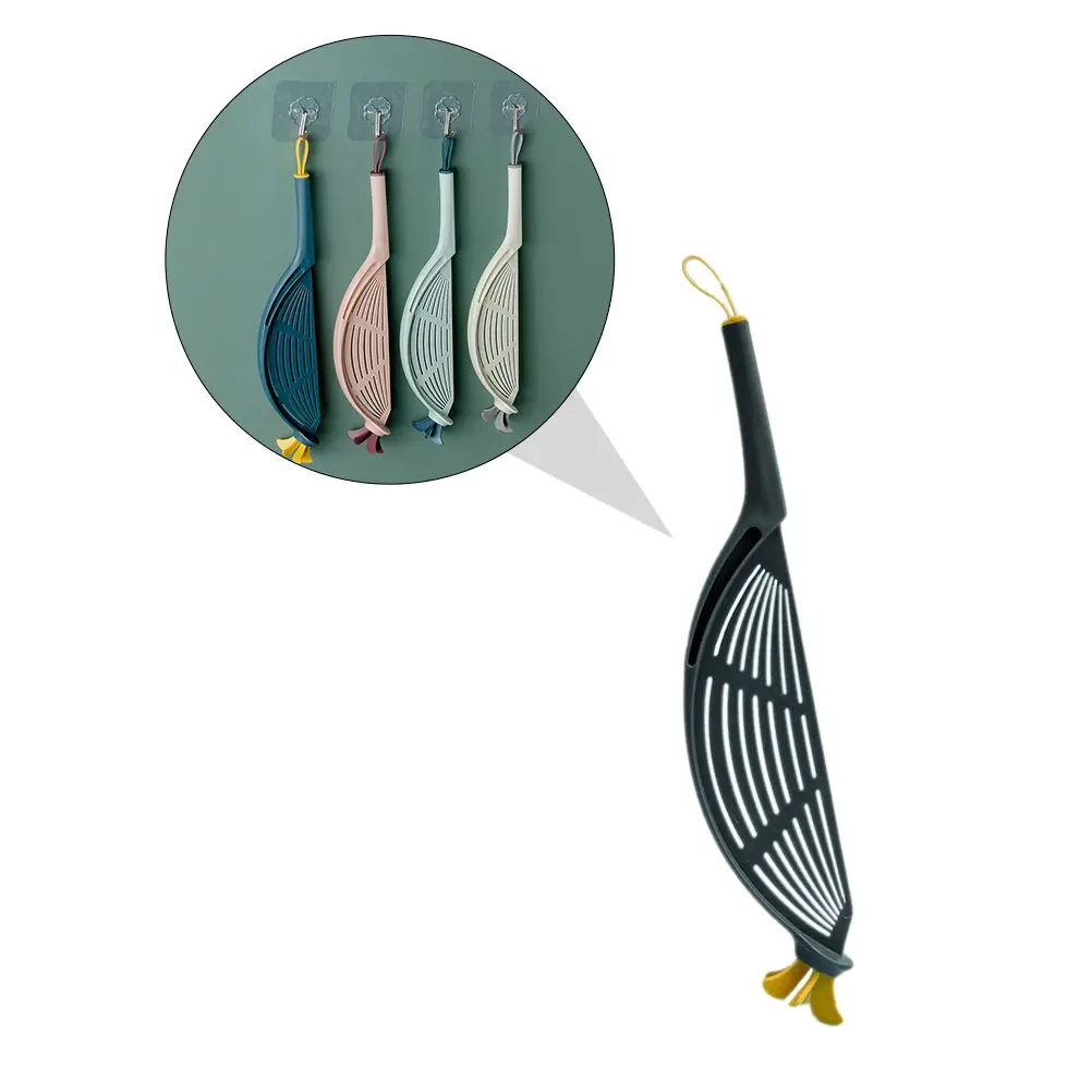2Pcs Lightweight Portable Rice Filter Baffle Wash Colander Strainer Spoon for Kitchen Draining Sieve Rice Filter Tool Household
