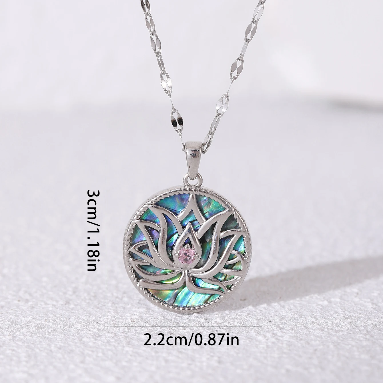 Fashion Women\'s Pendant Necklace Copper Classic Luxury Creative Blooming Lotus Zircon Pendant Necklace Holiday Jewelry Gift