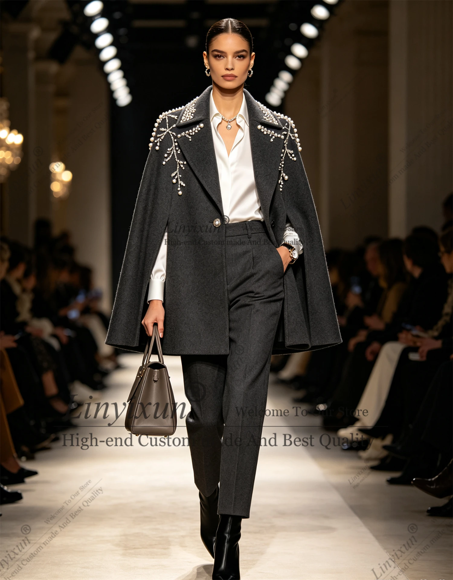 Winter and Autumn New Arrivals Diamond  Women Suits Sets 2 Piece Customized Outfits Casual Chic Female Suit blazer feminin