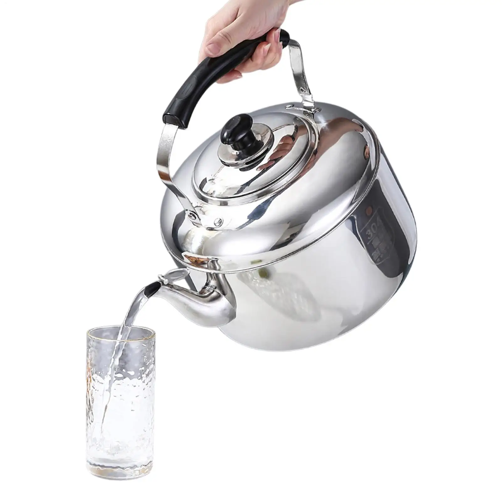 Thickened Stainless Steel Whistle Kettle 3/5/7L Water Boiling Kettle Whistle Boiling Teapot Tea Pot For Stove Whistling