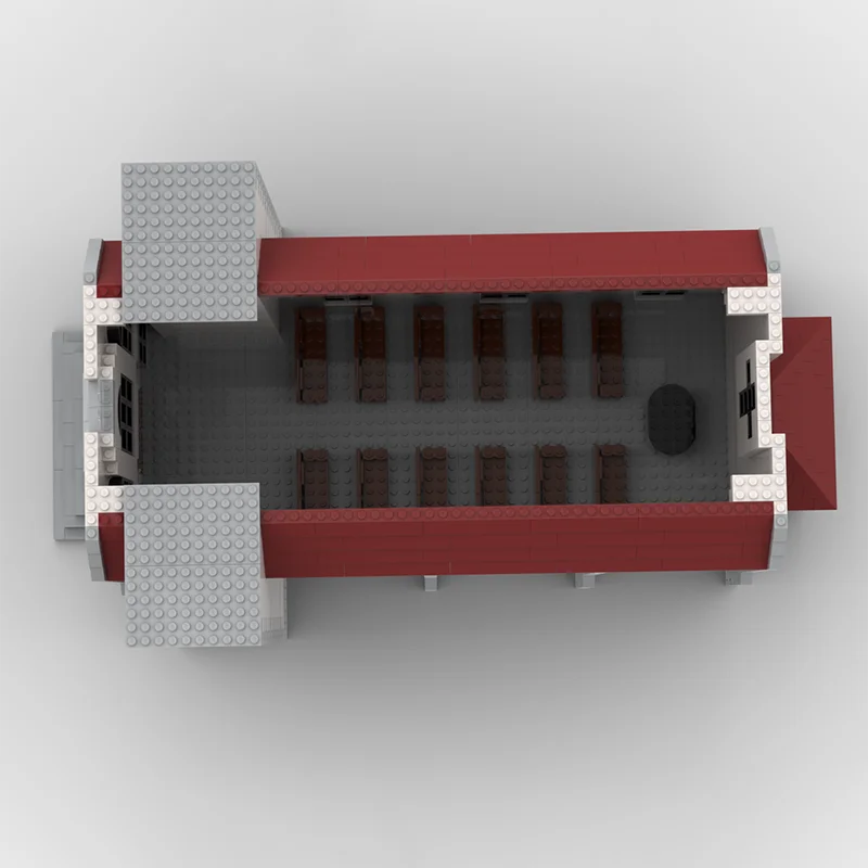 3077-Piece Custom Building Blocks Church Model, City Style Assembly Kit, Suitable for Home Decoration