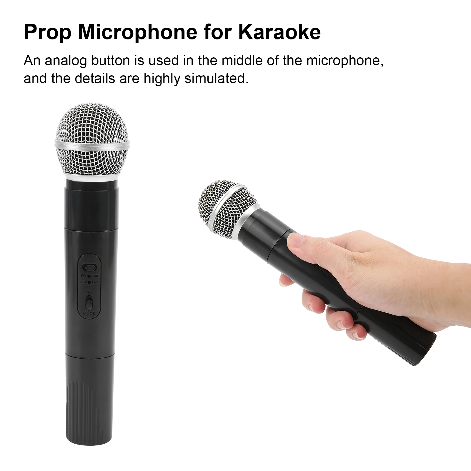 الدعامة ميكروفون يده ميكروفون واقعية ل زي الدعامة للمرحلة للحزب تفضل ميكروفون وهمية ل كاريوكي #6