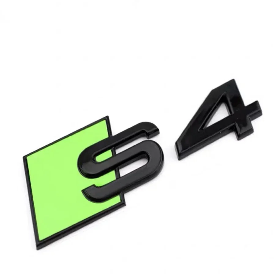 Audi New Car Body Rear Trunk ABS Badge Green S3 S4 S5 S6 S7 S8 Emblem Sticker Decor Accessories for A4 B8 B6 B9 B7 A3 8P 8L A6