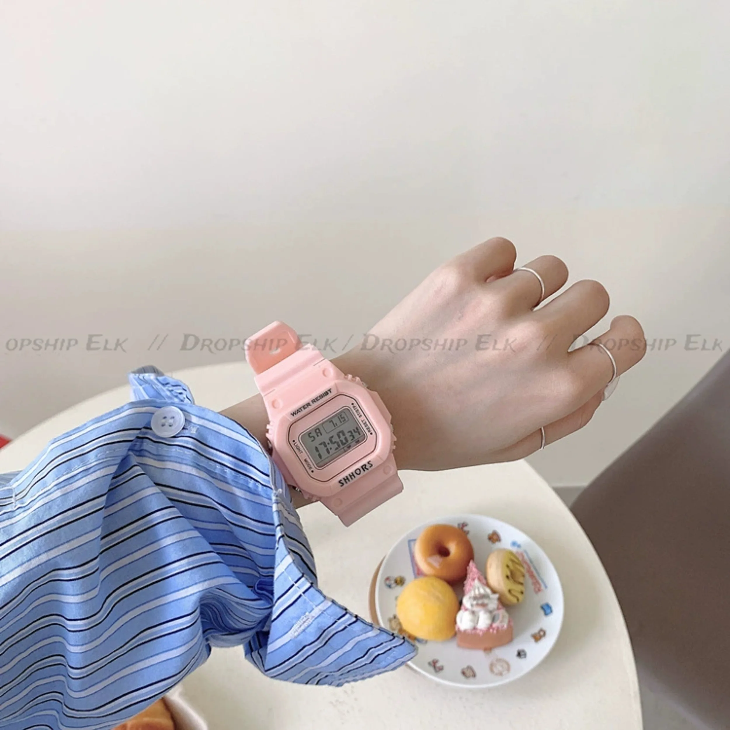 Electronic Watches for Women Men Rose Gold Silicone Strap Transparent Dress LED Digital Wristwatch Sport Clock Relogio Feminino