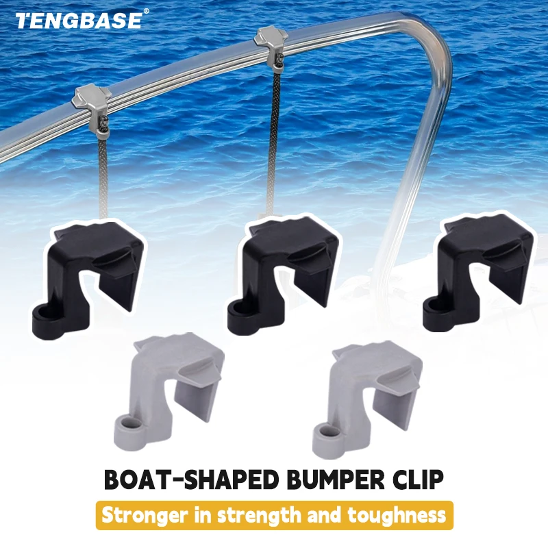 

4PCS Boat Bumper Clips Marine Bumper Clip Bumper Buoy Hanger/Holders/Cleat Clamp For Docking For Boat Lines/rope Up To 3/8