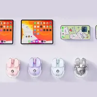 EWEADN Q9 Wireless Bluetooth Mouse Dual Mode Transparent Mouse 4800DPI 500mAh Built-in Battery Low Latency Gaming Mouse