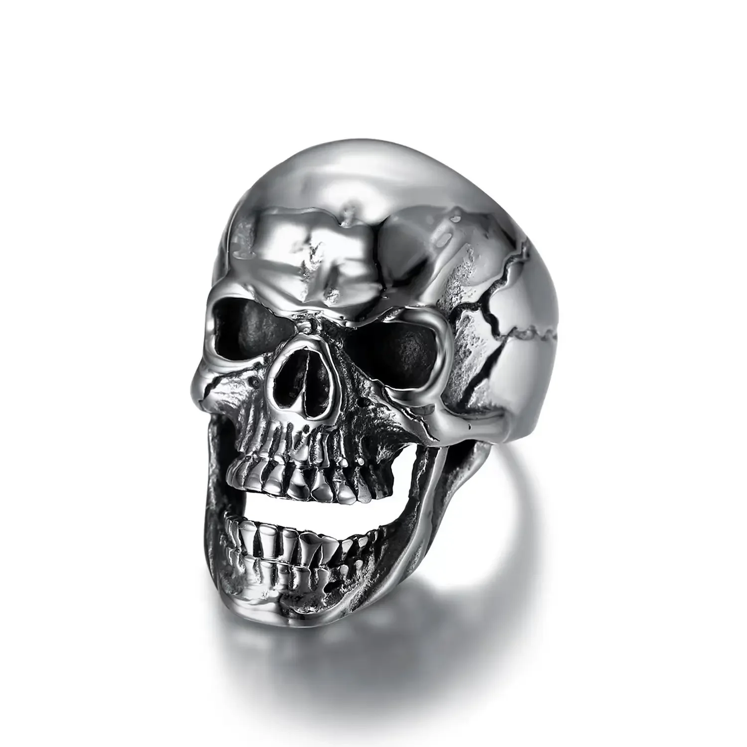 

Stainless Steel Men's for Skull Head Polished Rings Size 7-13
