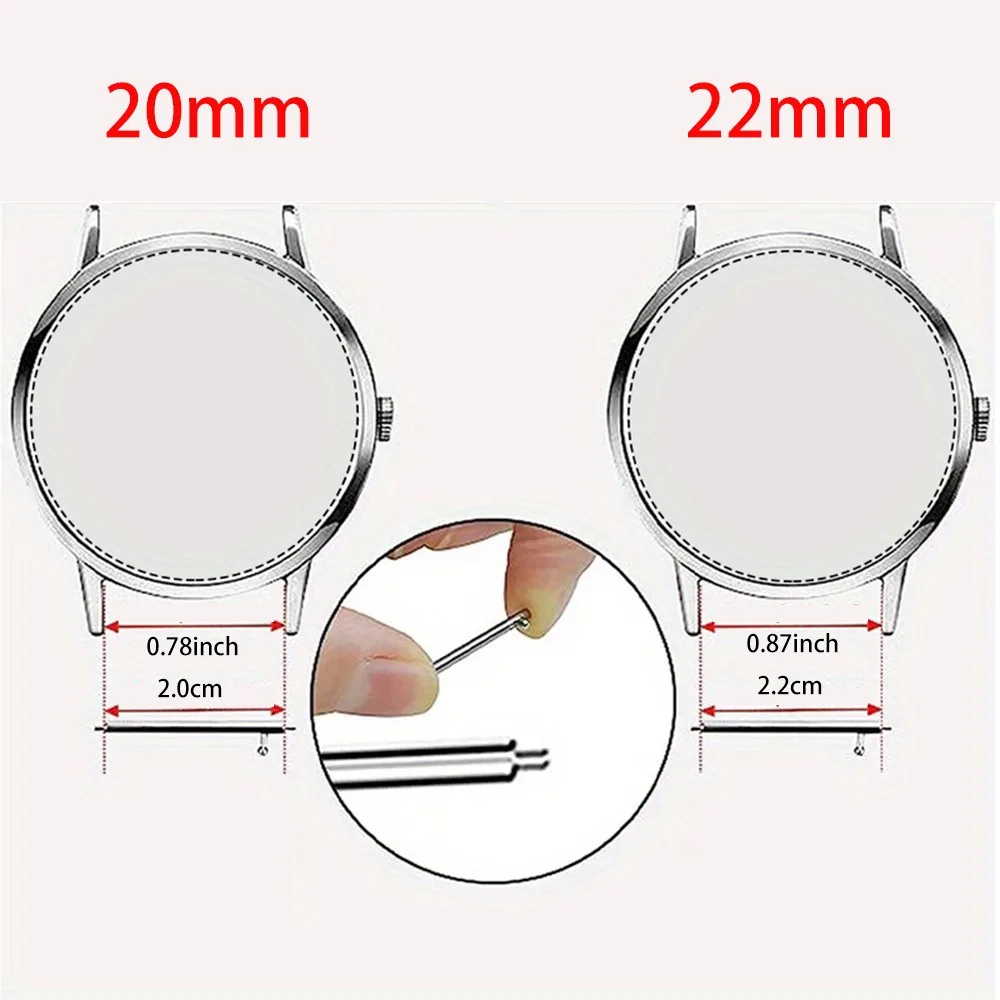10PCS Quick Release Spring Bar 11-24mm 1.8mm Stainless Steel Watch Band Pin For Strap Replacement Accessory Durable Easy Install