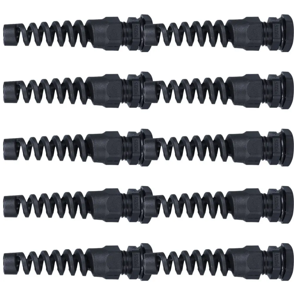 10Pcs Cable Gland Strain Relief Cord Connector Waterproof Cable Protector Power Cord Extension for Outdoor LED Street Tunnel