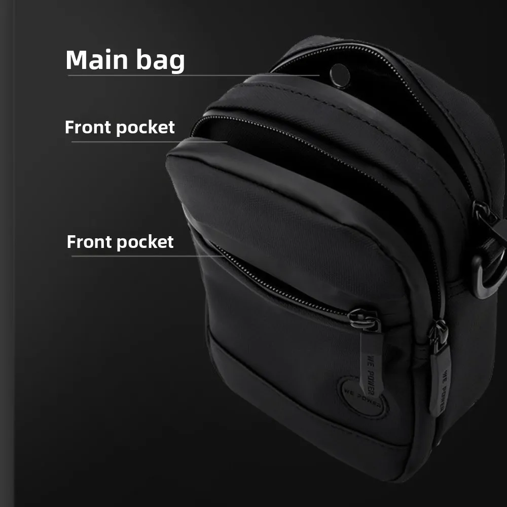 Casual Square Men Crossbody Bag Single Shoulder Multi-Pockets Men Chest Bag Anti Splash Multifunctional Nylon Fanny Pack Outdoor