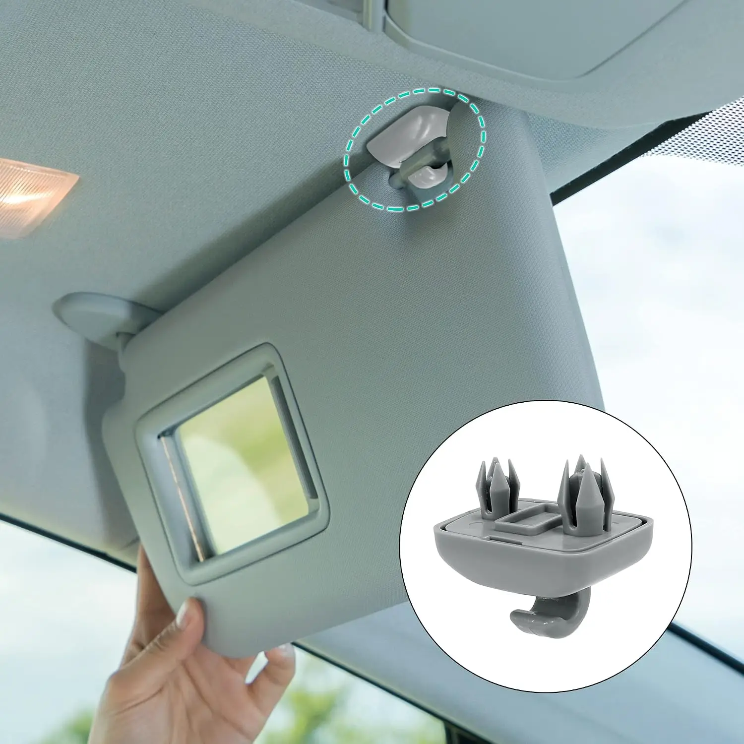 runmade Sun Visor Hook Clip for Audi 8E0 857 562