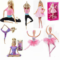 Authentic Barbie Doll with Yoga Poses Changeable Styles Multiple Joints Moving Collectible Toy for Kids And Adults