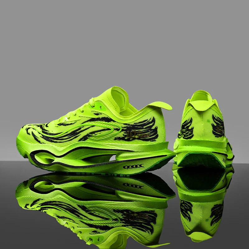 Herren-Freizeitsportschuhe, trendige Laufschuhe mit Tiger-Muster, Sportschuhe mit hohler Dämpfungsoptik, leichte, atmungsaktive Laufschuhe aus Mesh-Material, rutschfest und abriebfest, ideal für Jugendliche, Campus-Marathon-Training und Outdoor-Aktivitäten. – Detail 26