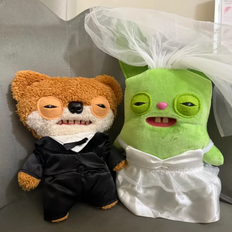 2026년 신제품 푸글러 웨딩 데이 시리즈 수집용 봉제 인형 재미있는 못생긴 괴물 귀여운 이빨 인형 데스크탑 장식 선물