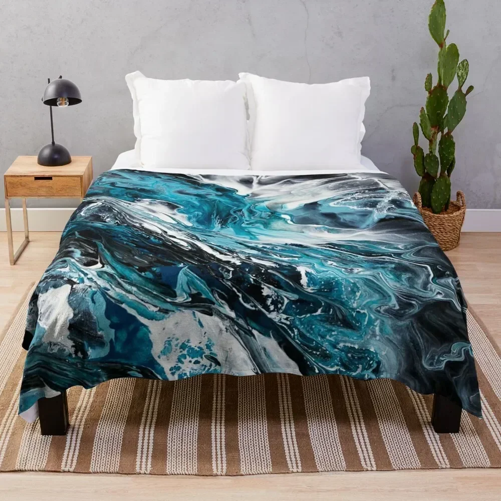 

Dark Waves Throw Blanket Luxury Designer Shaggy Furrys warm winter Blankets