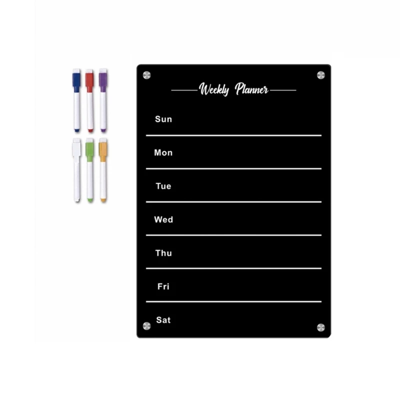 Chalkboard Calendar Weekly To-do-list Board Fridge Calendar Chalkboard Monthly Planner for Kitchen