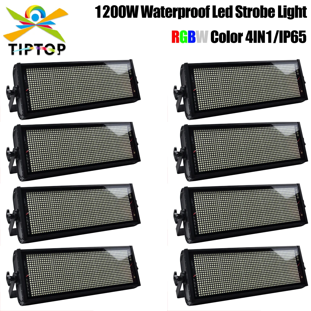 TIPTOP 8 حزمة 1200 واط RGBW 4IN1 في الهواء الطلق المرحلة DMX Led ضوء إحترافي أضواء للمسرح حفلة DJ بار ديسكو مصطربة مصباح الاسمية الخفيفة