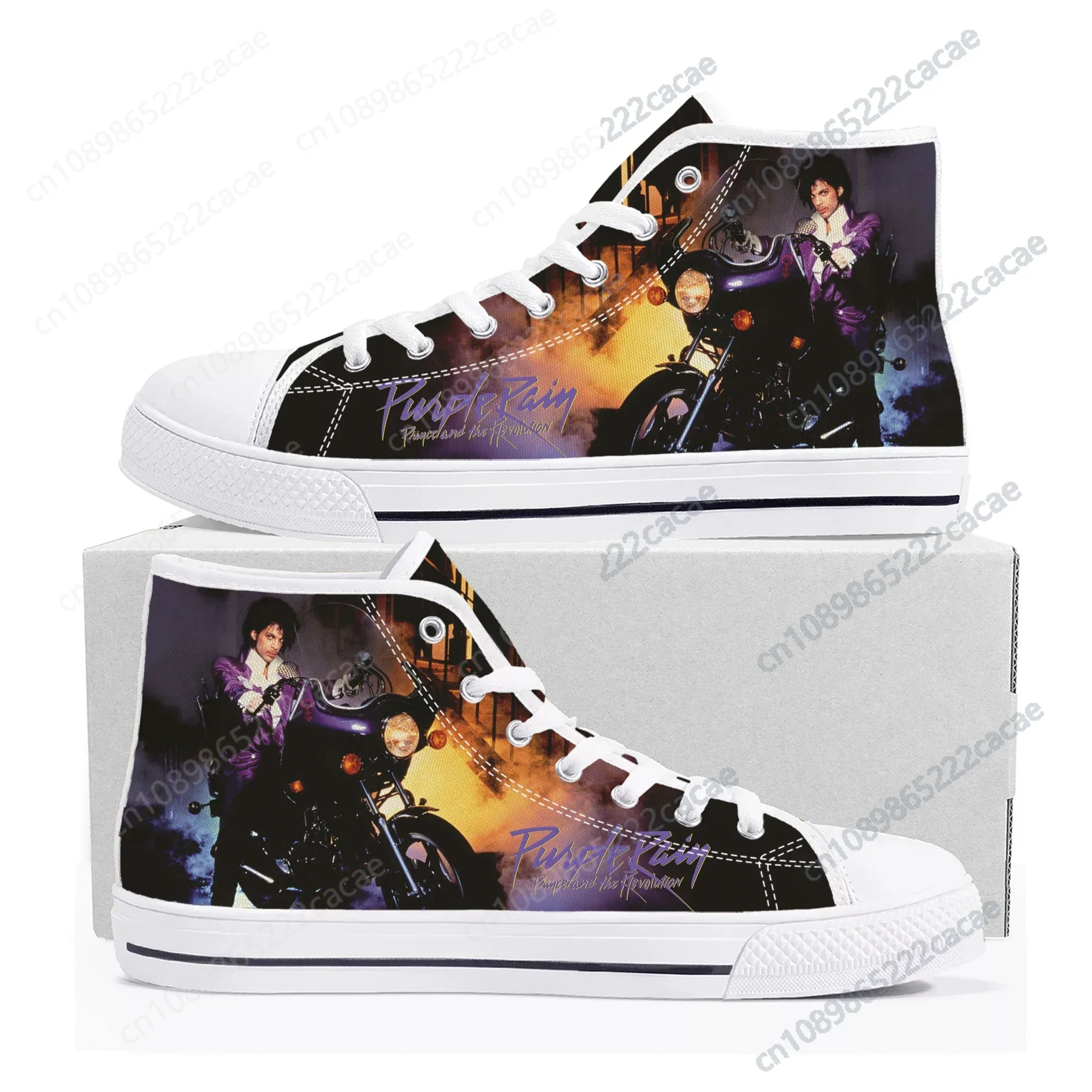 

Prince Rogers Nelson Singer High Top High Quality Sneakers Mens Womens Teenager Canvas Sneaker Casual Couple Shoes Custom Shoes