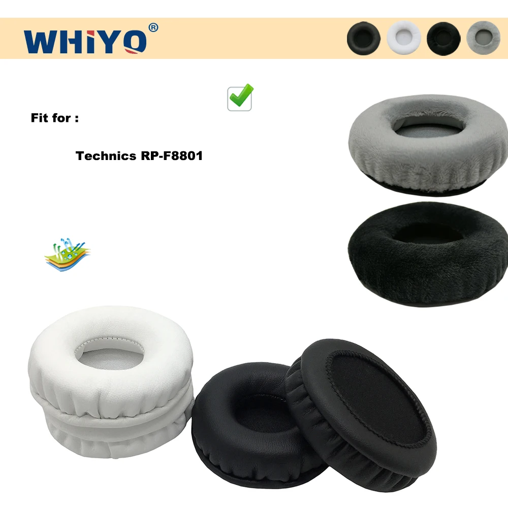 

Whiyo New Upgrade Replacement Ear Pads for Technics RP-F8801 Headset Parts Leather Cushion Velvet Earmuff Sleeve
