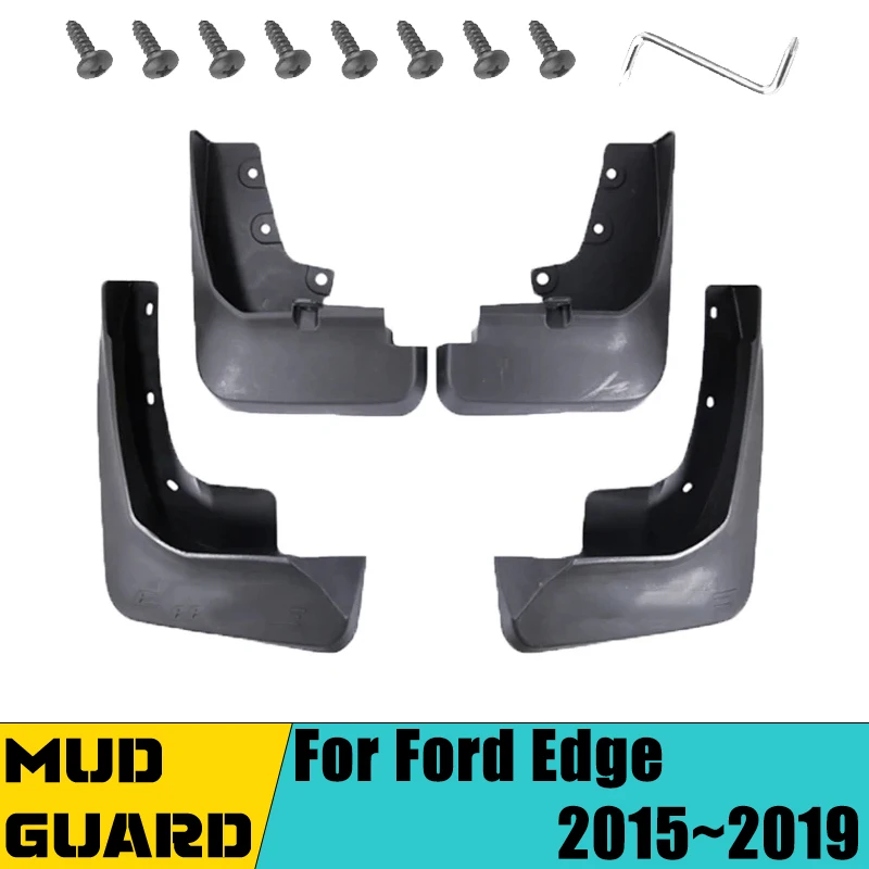 Car 4X Mud Flaps For Ford Edge 2015 2016 2017 2018 2019 Splash Guard Front Rear Auto Mudguards Wheels Mudflaps Car Accessories