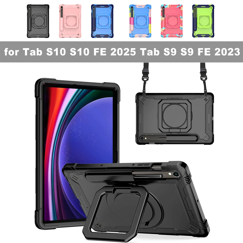 

Case for Samsung Galaxy Tab S10/S10 FE 11inch 2025 Tab S9/S9 FE 2023 Heavy Duty Shockproof Protective Tablet Cover