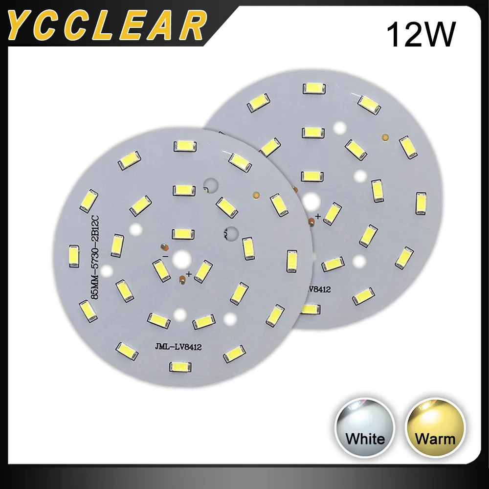 Panel świetlny LED 12W ciepły biały 3000K 6000K 36-40V SMD 5730 średnica koralika 85mm dla majsterkowiczów Downlight Spotlight wisiorek światło