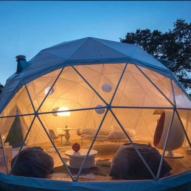 Transparent Internet celebrity spherical tent outdoor multi-player large luxury villa banquet tent wild luxury star camp tent