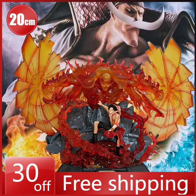 

20cm One Piece Figure Portgas·D· Ace Edward Newgate Will Anime Action Collection Model Pvc Desktop Ornament Holiday Gifts Toys
