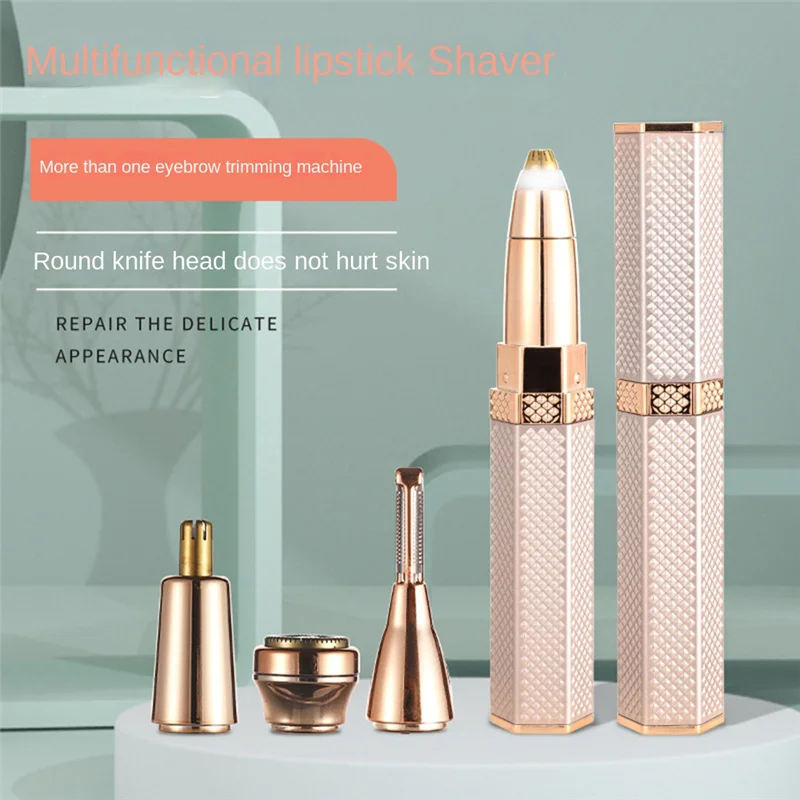 1 PCS Electric Facial Lipstick Hair Remover Mini Eyebrow Trimmer Women Lipstick Shape Shaver Body