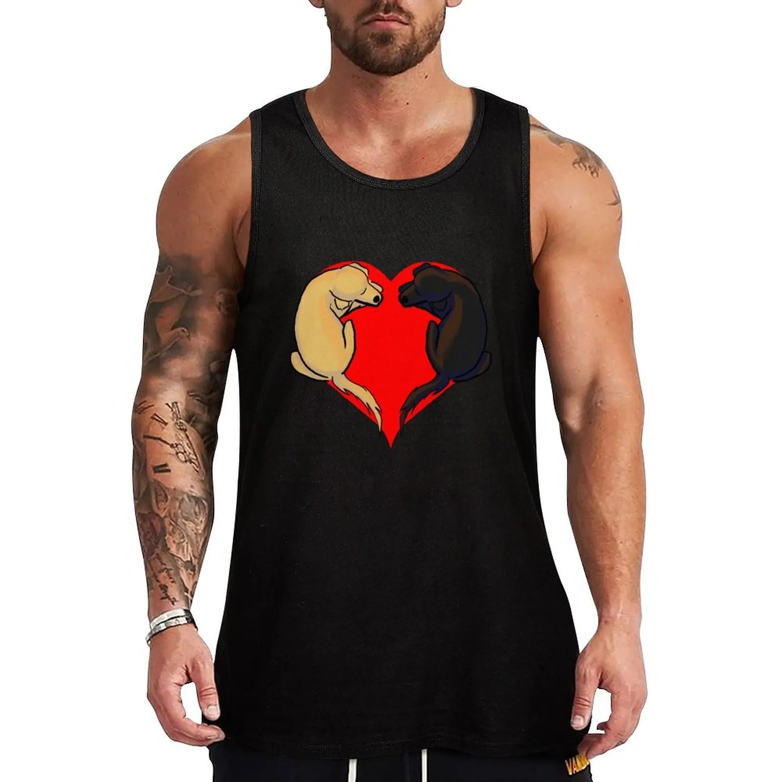 Love Dogs Tank Top Novelty Print Tank Top Casual Graphic Sleeveless Tee