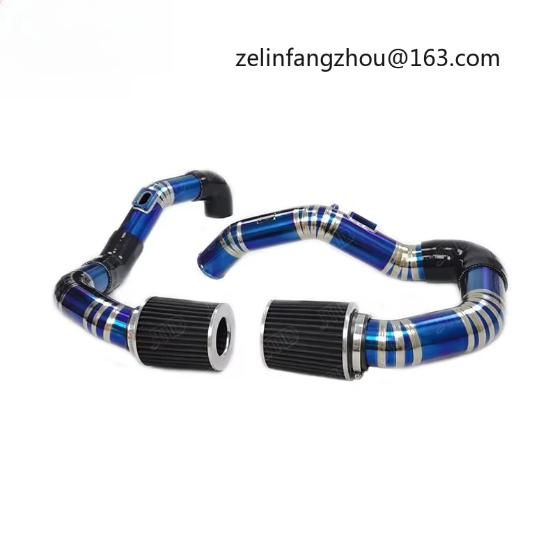High Performance Burnt Blue Front Mount Air Intake For BMW S55 Engine F8X M3 M4 Titanium Alloy New Condition