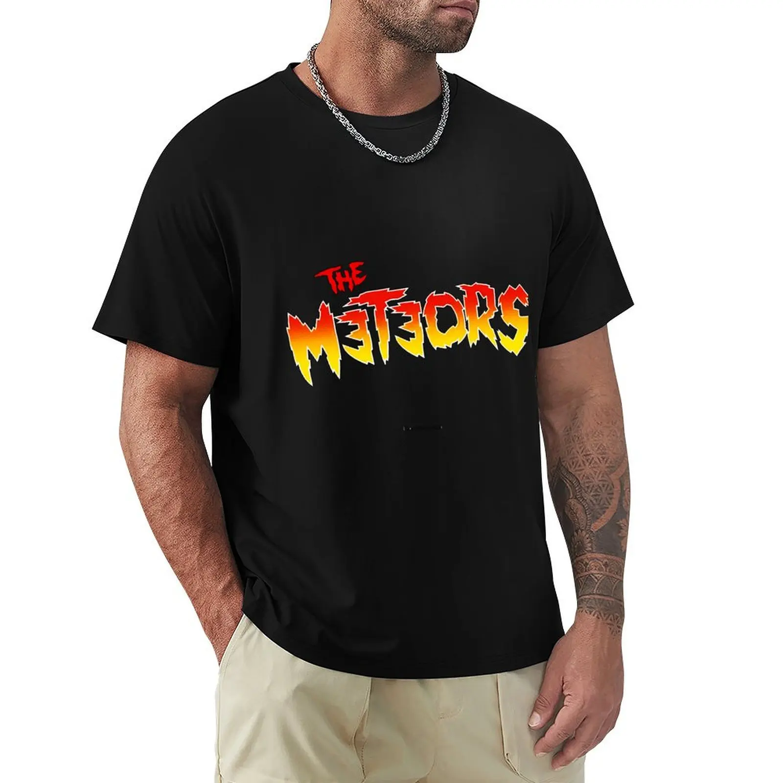 the meteors punk logo T-Shirt Quick Dry Training Short Sleeve Tee