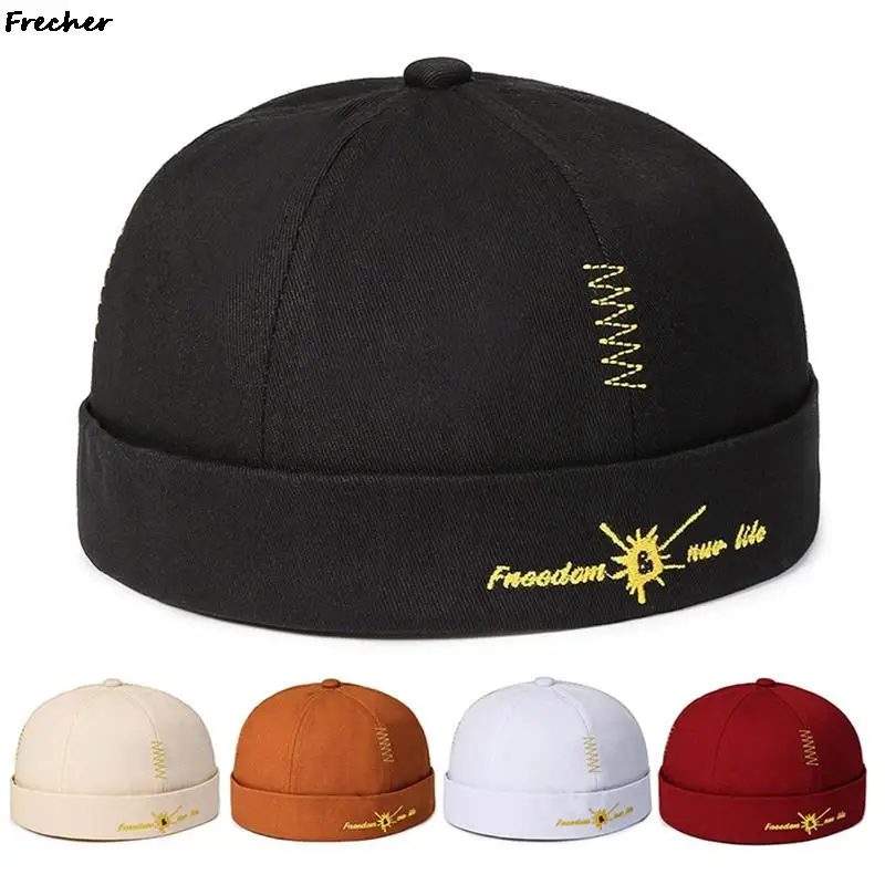 Spring Summer Melon Caps Men Women Hip Hop Beanies Letter Embroidery Docker Hat Fashion Bonnet Beanies Brimless Dome Hats 2023