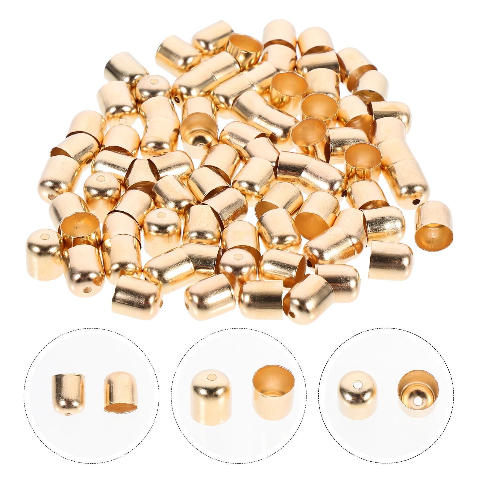 

Earring Accessories End Caps for Jewelry Making Cord Capsfor Tassel Crimps Ends