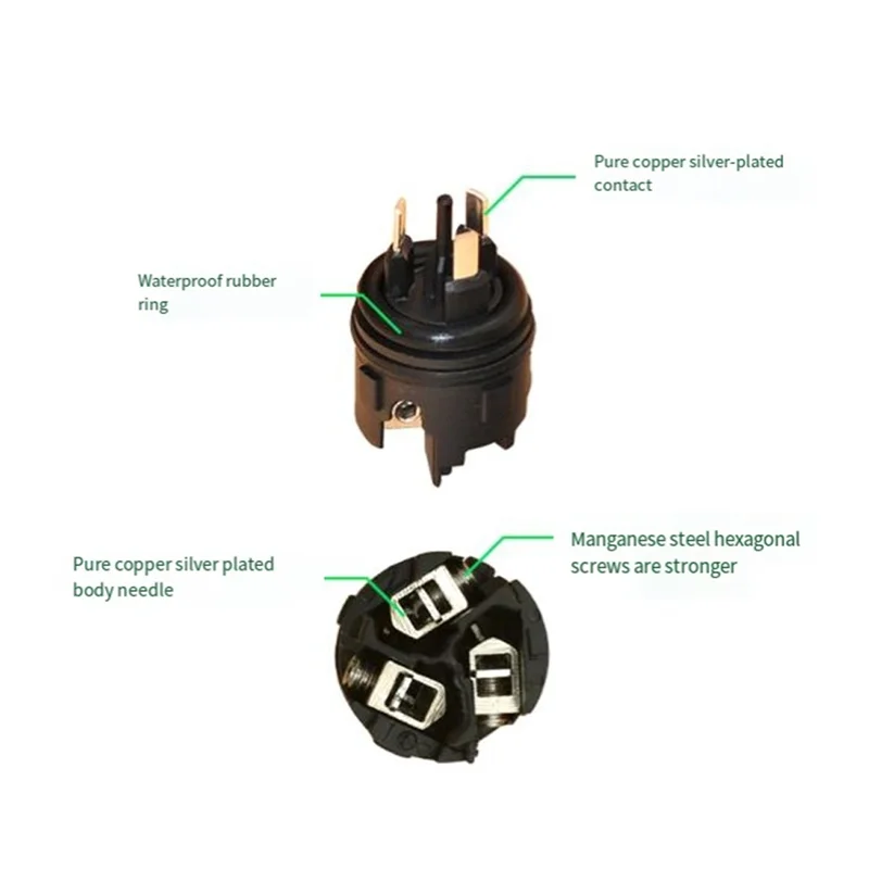 

Высококачественная водонепроницаемая вилка светодиодного дисплея, оборудование для сценического освещения, многофункциональные, удобные вилки для освещения, легкие разъемы питания