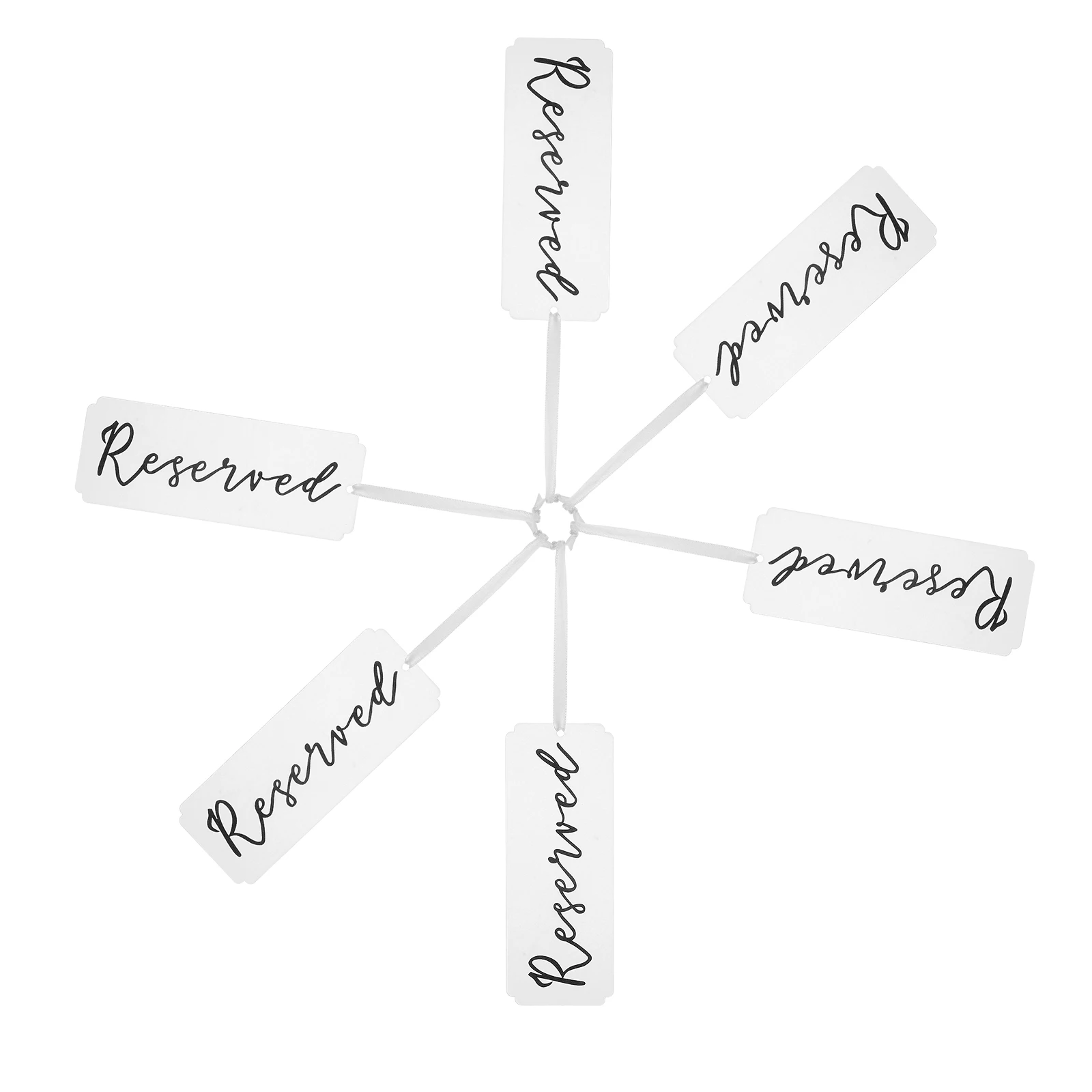 

6pcs Acrylic Reserved Signs Clear Markings Elegant Design for Restaurant Office Venue Wedding Place Cards Name Tent Seating