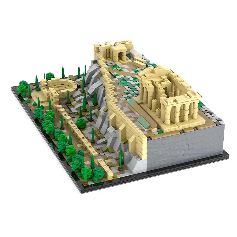 Medieval Ancient Castle Architecture Acropolis in Athens MOC Creative Street View Building Block Model Kid\'s DIY Toys Xmas Gifts