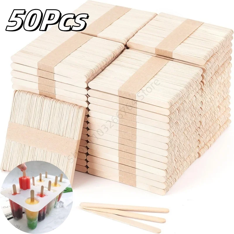 50Pcs Natural Woode…