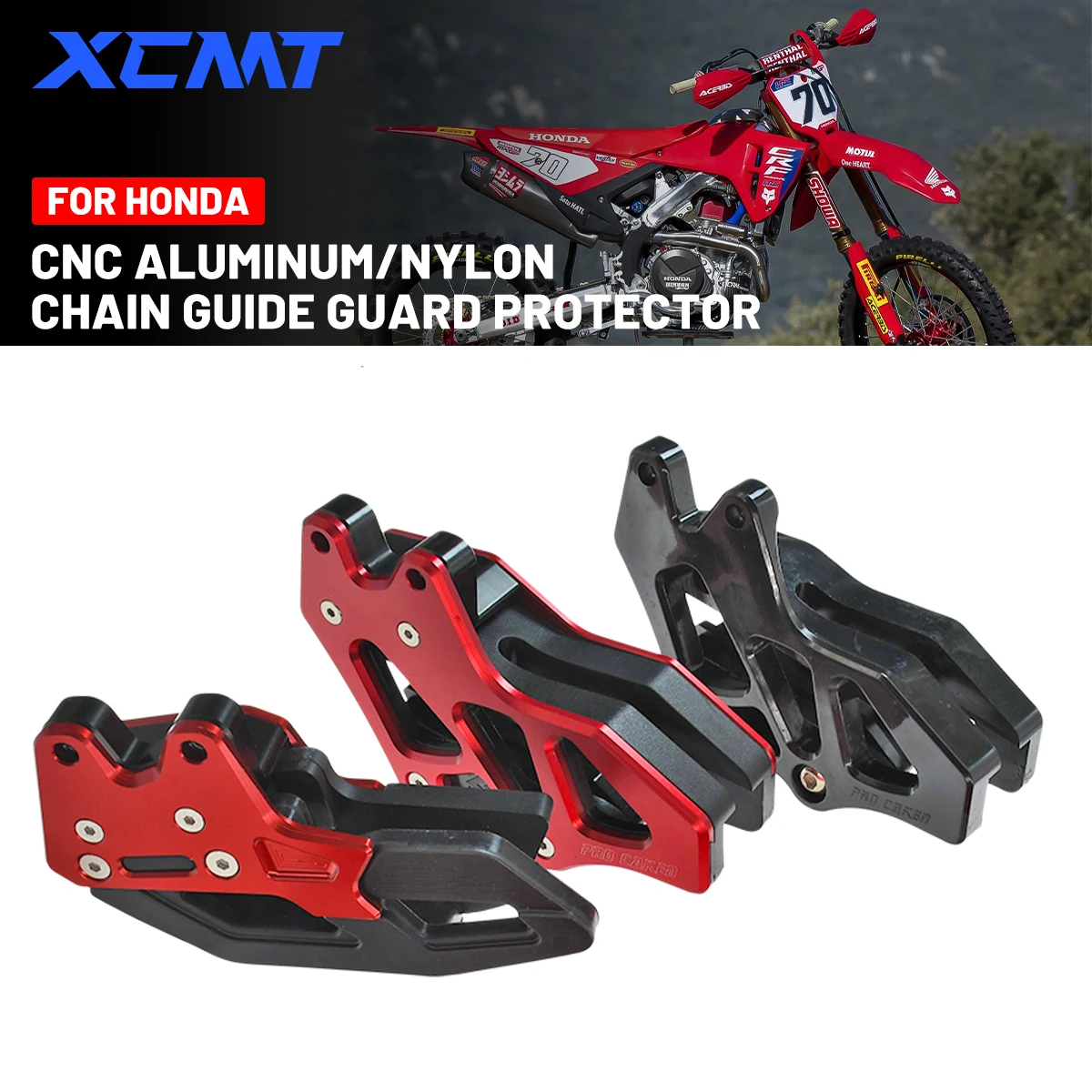 

Motorcycle CNC Aluminum Chain Guide Guard Protector For Honda CRF250L CRF250M CRF300L RALLY CRF230F CRF250F Universal accessorie