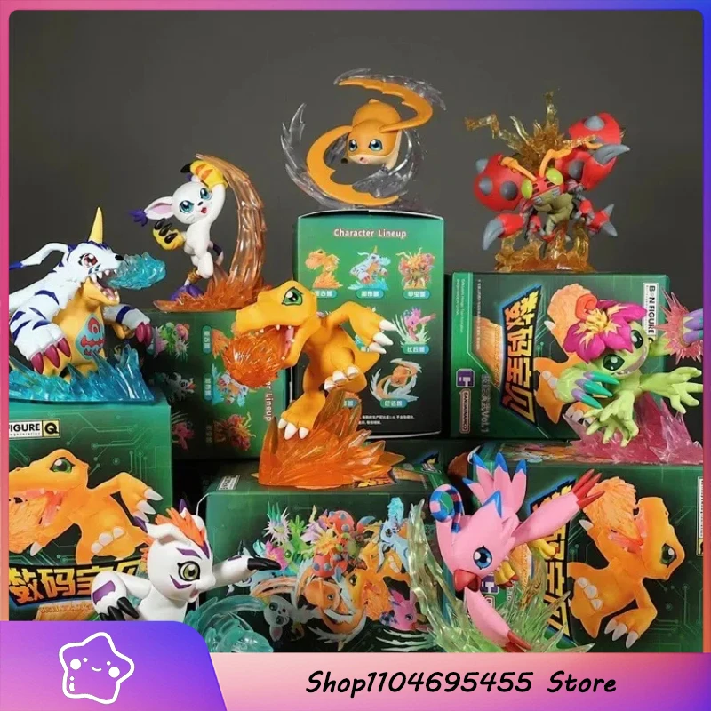 Agumon Gabumon Greymon Piyomon Patamon Tailmon Palmon figura modelo de juguete nuevo Digimon Adventure caja ciega caja misteriosa