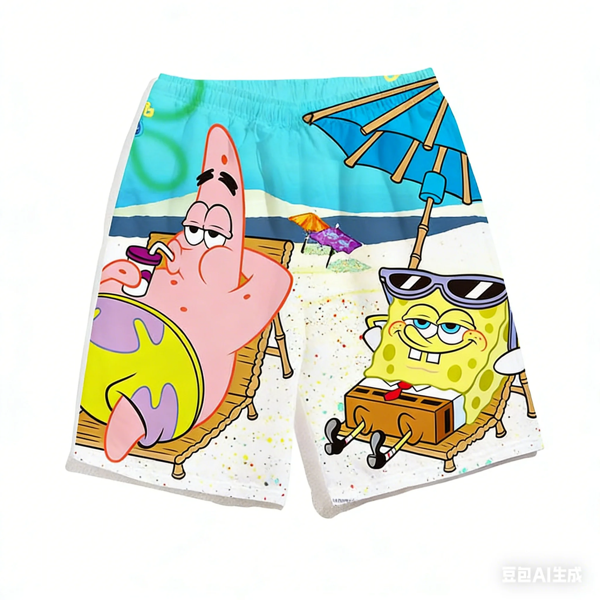 2026 Modische Neue SpongeBob Schwammkopf Sommer-Paar-Schlafhosen Schnelltrocknende Sporthosen Herren- und Damen-Freizeithosen