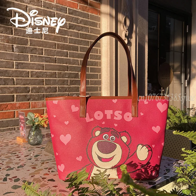 

Disney New Women's Handbags Large Capacity Fashion Trend Women's Shoulder Bags Luxury Brand Original Cartoon Leisure Tote Bag