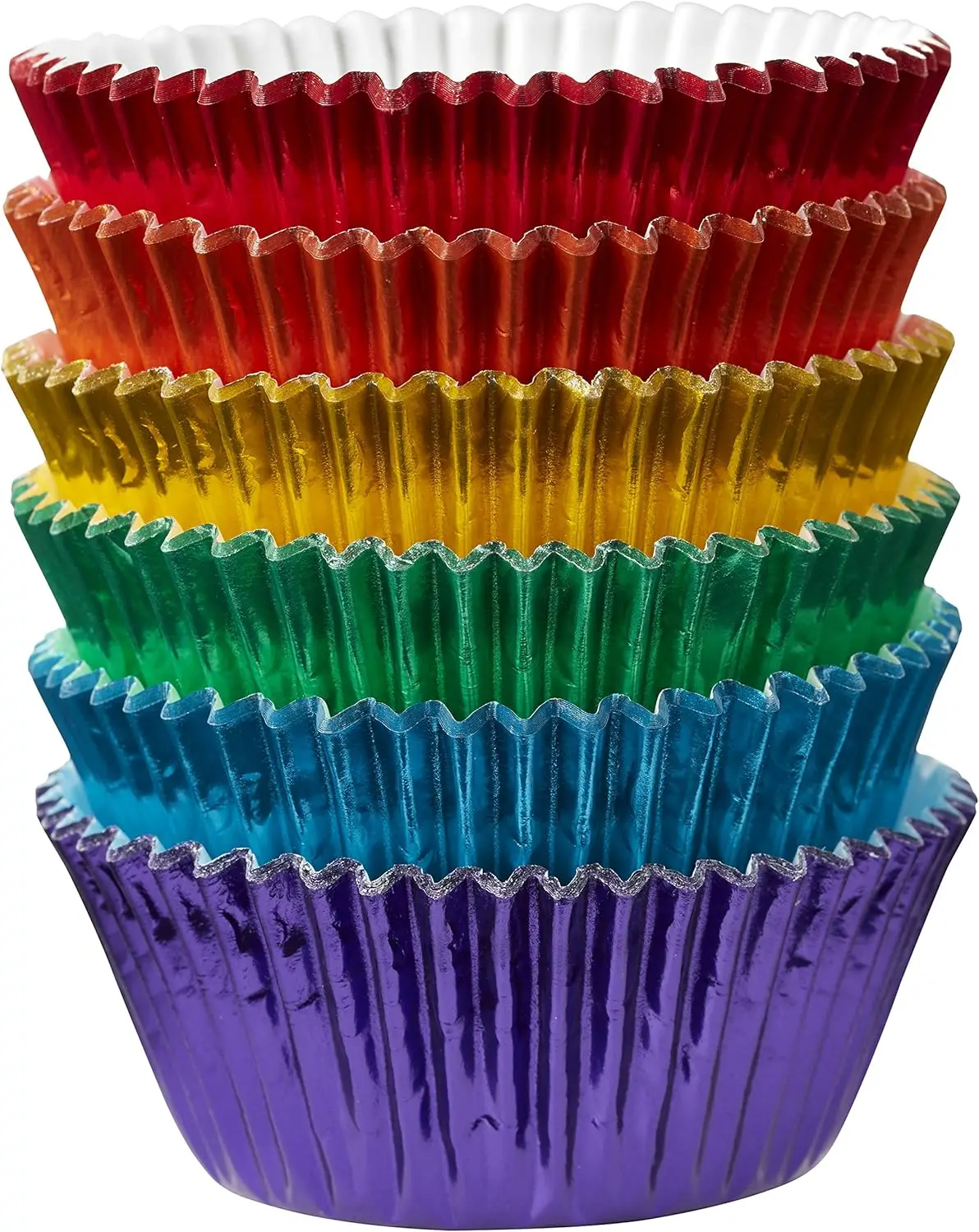 72 doublures de cupcakes arc-en-ciel