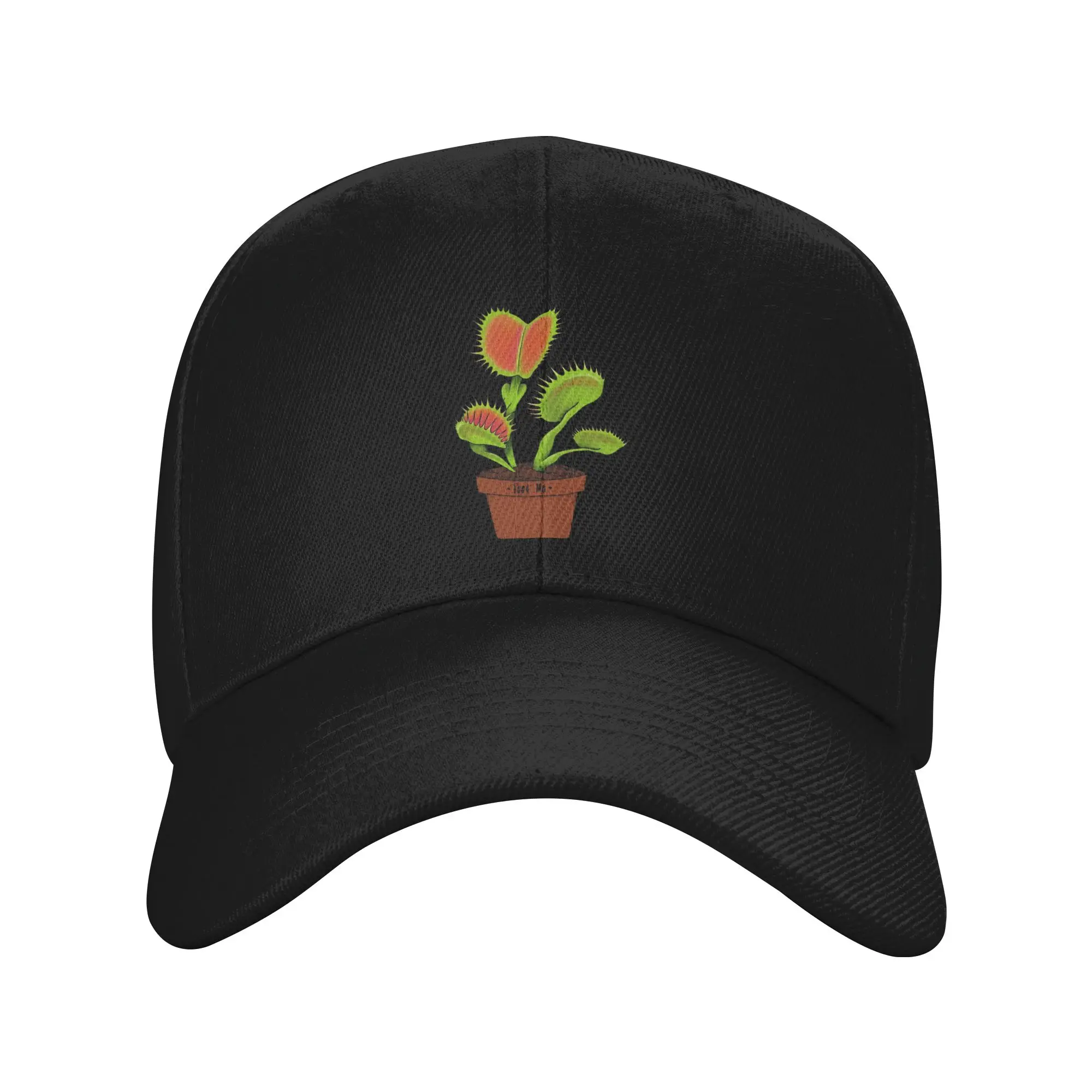 Gorra de béisbol con visera curva UPF50 con diseño de planta carnívora Dionaea Musciplua, estilo botánico de moda
