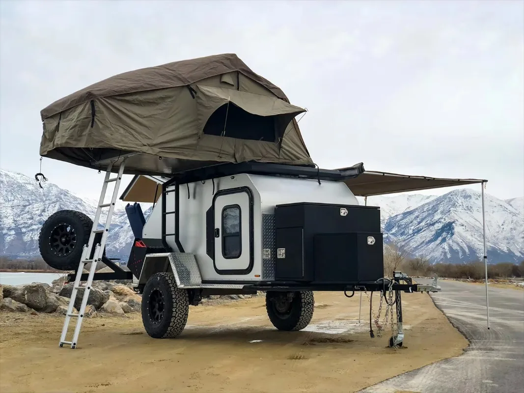 2 Room Camper Trailer Car Towing Camper Van Equipment Vending Trailer