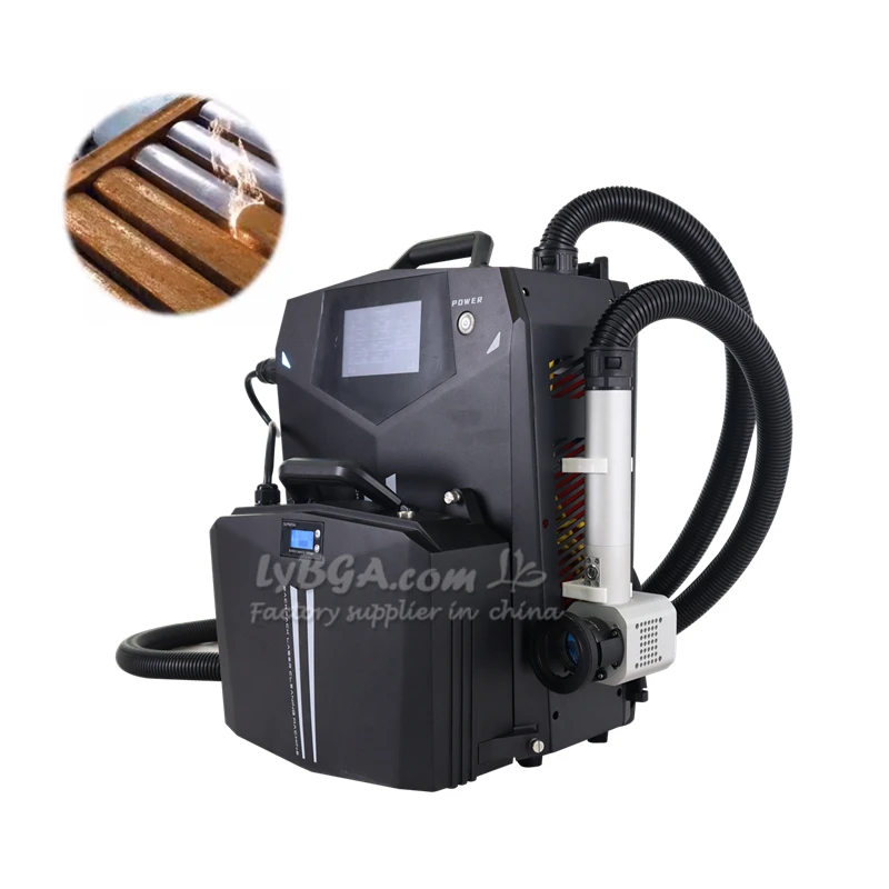 

LY Pulse Laser Rust Removal Cleaning Machine Not Damage the Substrate 100W 200W 300W Non-Contact Cleaning Machine Backpack Type
